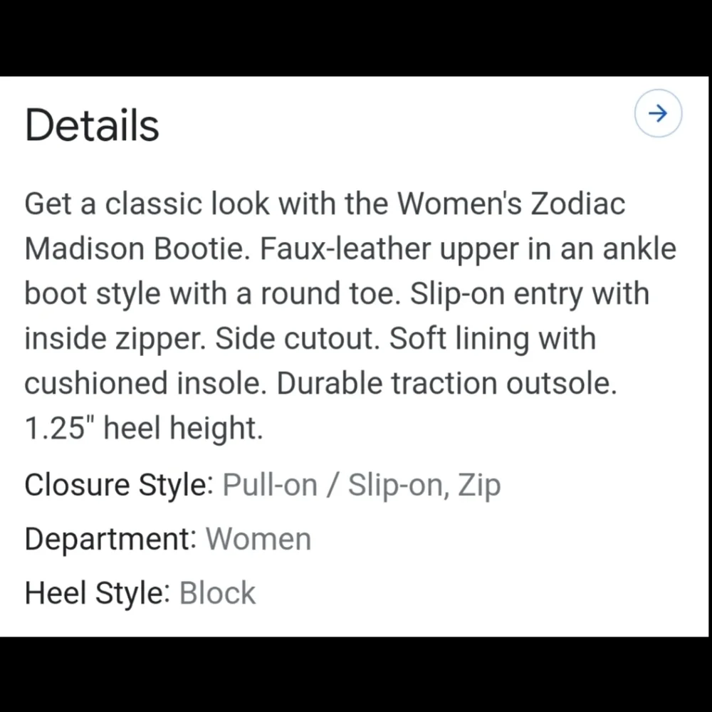 Zodiac Women Black Faux Suede Upper Side Zip Boots Sz 9